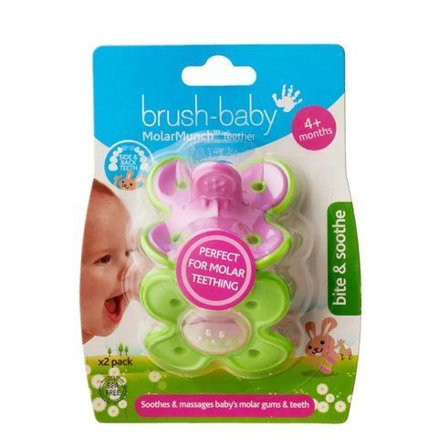 Прорізувач MolarMunch Teether - Pink/Green, (Brush-baby) 2292274655 фото