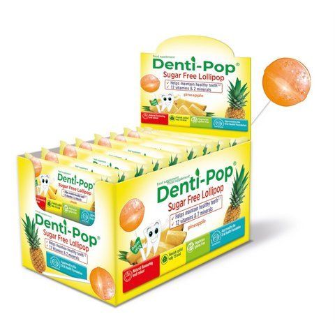 Здоровий льодяник &ldquo;Denti-Pop&rdquo; зі смаком ананасу (40 шт/уп) Denti-Pop 2522762502 фото