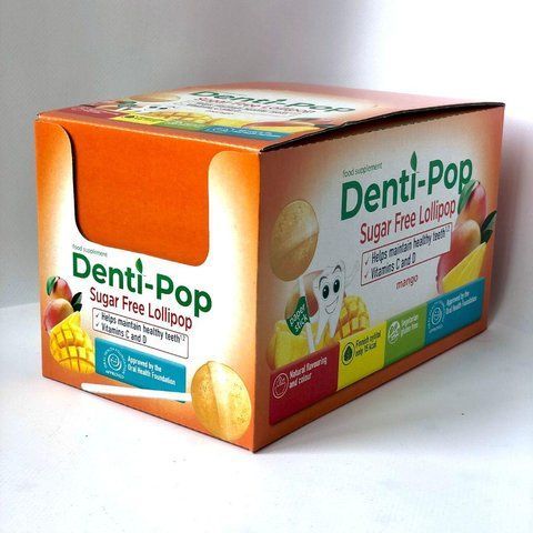 Здоровий льодяник &ldquo;Denti-Pop&rdquo; зі смаком манго (40 шт/уп) Denti-Pop 2522763972 фото