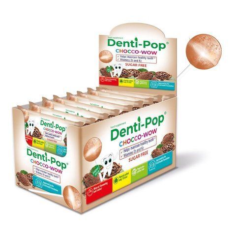 Здоровий льодяник &ldquo;Denti-Pop&rdquo; зі смаком какао (40 шт/уп) Denti-Pop 2522766267 фото