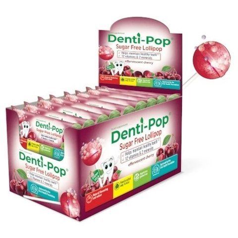 Здоровий льодяник "Denti - Pop" зі смаком вишні (40 шт/уп) 2522772284 фото