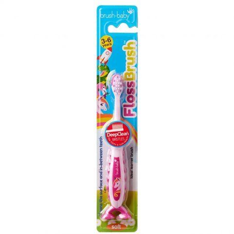 Зубна щітка Flossbrush (від 3 до 6 років) - Єдиноріг, (Brush-baby) 2217941261 фото