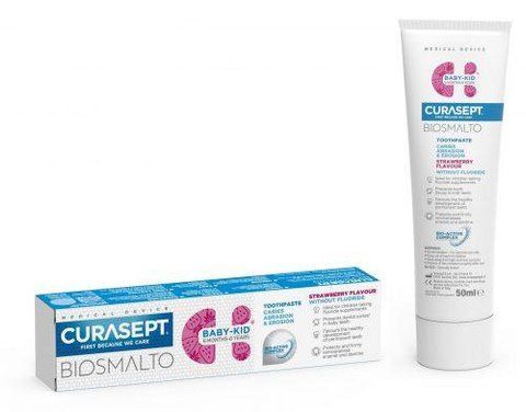 Зубна паста CURASEPT BIOSMALTO CARIES ABRASION AND EROSION, 6 міс.-6 років, без фтору, 50мл 2069842768 фото