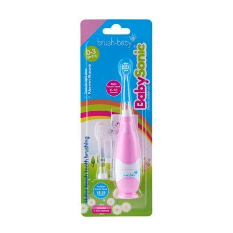Електрична зубна щітка BabySonic (від 0 до 3 років) - Pink, (Brush-baby) 2217956356 фото