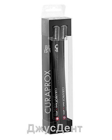 НАБІР ЗУБНИХ ЩІТОК BLACK IS WHITE DUO BLACK ULTRASOFT, ЧОРНІ D 0,10 ММ 1990407661 фото