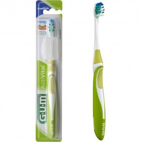GUM ACTIVITAL зубна щітка, компактна середньо-м'яка 2107021251 фото