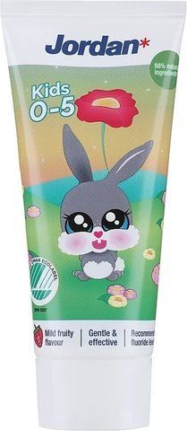 Зубна паста 0-5 років, зайчик - Jordan Kids Toothpaste 50ml 2659081360 фото